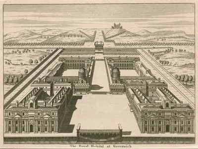Royal Hospital i Greenwich, London af English School
