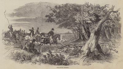 The Royal Hounds (gravering) af English School