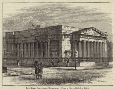 The Royal Institution, Edinburgh (kobberstik) af English School