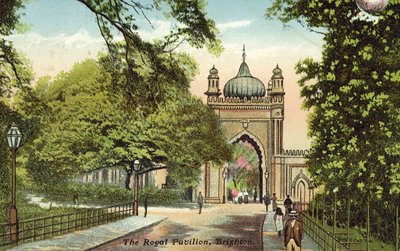 The Royal Pavilion, Brighton (farve litho) af English School