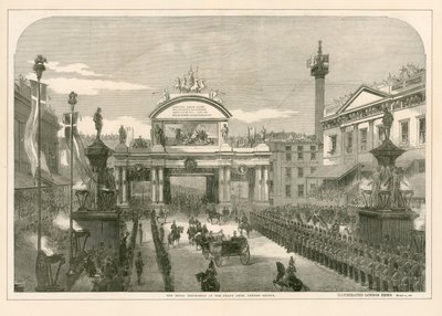 Royal Procession ved Grand Arch, London Bridge af English School