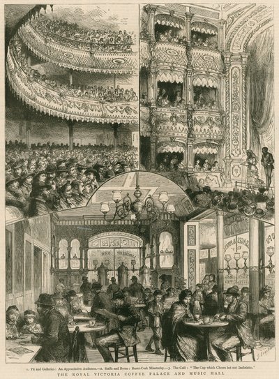 Royal Victoria Coffee Palace og Music Hall, London af English School
