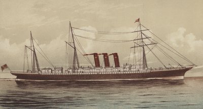 SS "City of New York", Inman og International Line (chromolitho) af English School