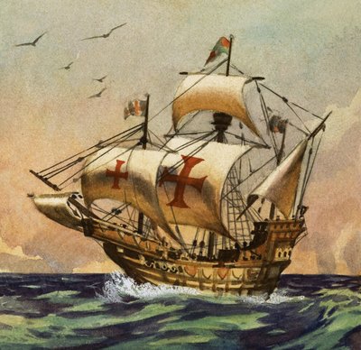 Santa Maria, som i 1492 tog Columbus til den nye verden af English School