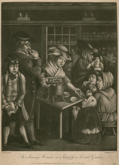 Pølsekvinden; eller en scene i Covent Garden af English School