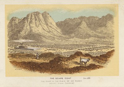 Scape-geden, lejren på Er Raheh-sletten Sinai-bjerget, Horeb af English School