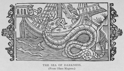 The Sea of Darkness, fra en bog af Olaus Magnus (1490-1557), fra 