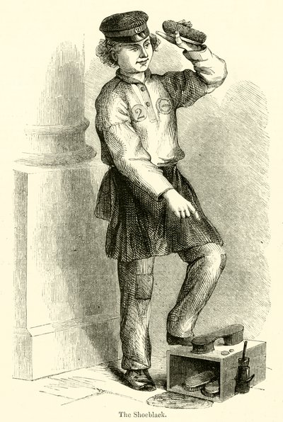 The Shoeblack (gravering) af English School