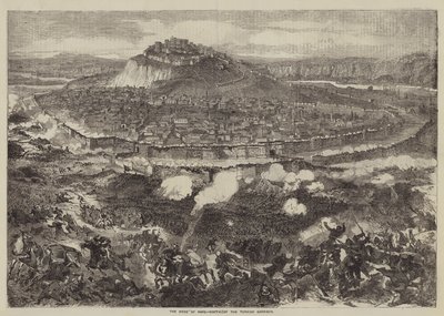 The Siege of Kars, Sortie af den tyrkiske garnison (gravering) af English School