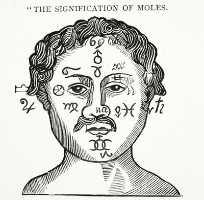 The Signification of Moles, illustration fra Chap-books of the Eighteenth Century af John Ashton, pub. 1882 af English School