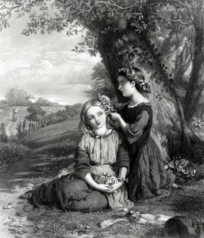 The Sisters, udgivet i Art Journal (1867), indgraveret af C. Cousen, 1867 af English School