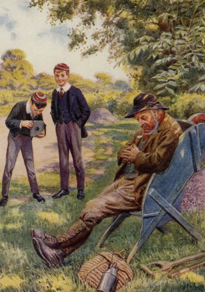 Tornerose (farve litho) af English School