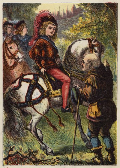 Tornerose i skoven (farve litho) af English School