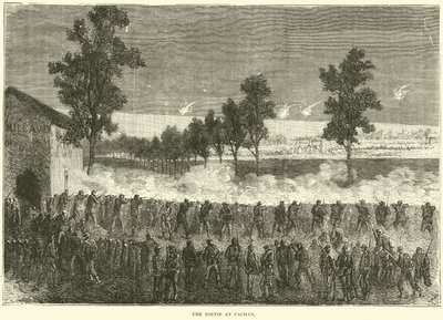 The Sortie at Cachan, oktober 1870 af English School