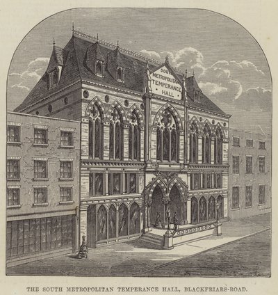 The South Metropolitan Temperance Hall, Blackfriars-Road (gravering) af English School