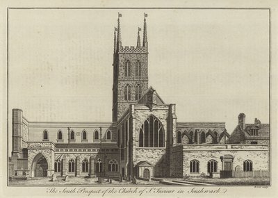 The South Prospect of Church of St Saviour i Southwark af English School
