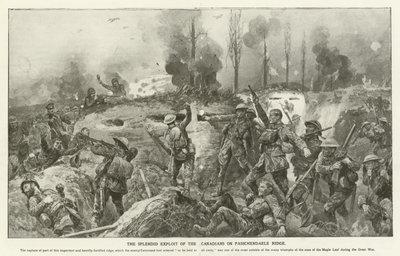The Splendid Exploit of the Canadians on Passchendaele Ridge, World War I  af English School