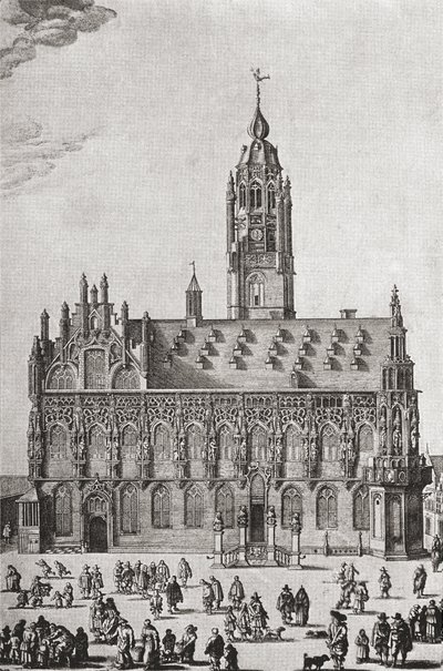 Stadhuis, Middelburg, som det var i det 16. århundrede, fra 