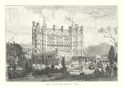 "Stjernen og strømpebåndet", 1886 (kobberstik) af English School