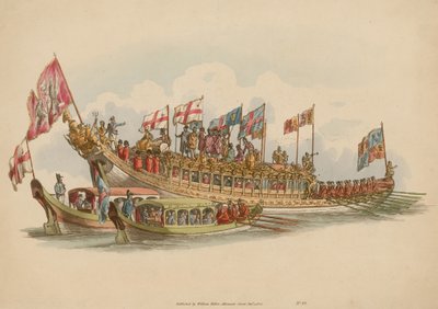 The Stationers Barge, Themsen, London af English School