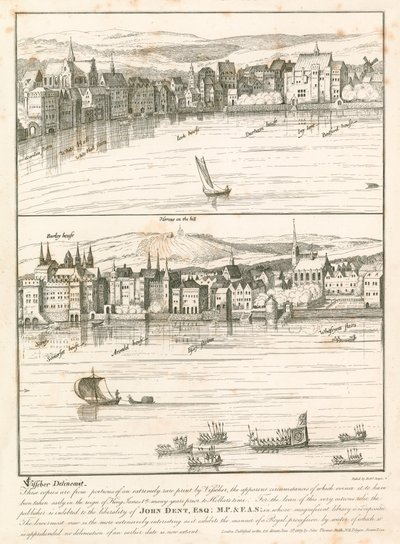 The Strand, London, fra Themsen i det 17. århundrede af English School