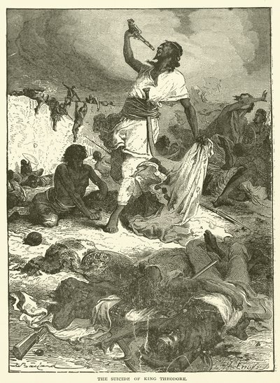 Kong Theodors selvmord (gravering) af English School