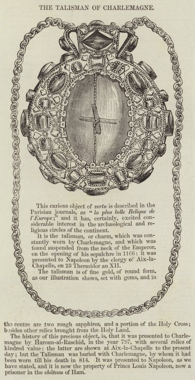 The Talisman of Charlemagne (gravering) af English School