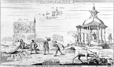 Templet og Pitt, 1757 af English School