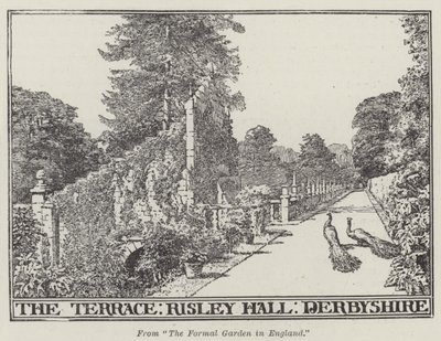 The Terrace, Risley Hall, Derbyshire (gravering) af English School