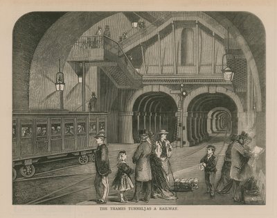 Themsen Tunnel som en jernbane af English School