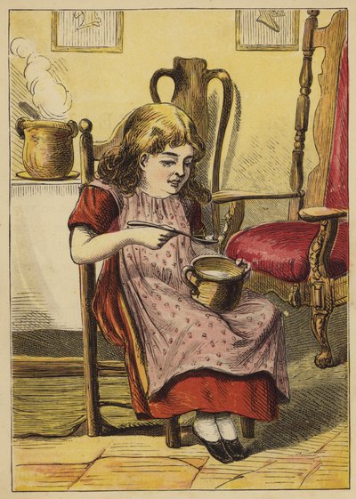 De tre bjørne (farvet gravering) af English School