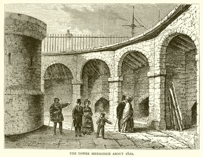 Tårnmenageriet omkring 1820 af English School
