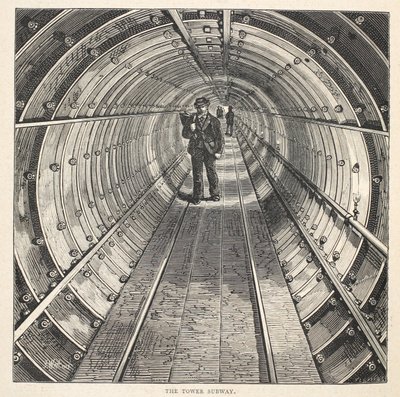 The Tower Subway, 1870 af English School
