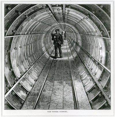 The Tower Subway, 1870 af English School