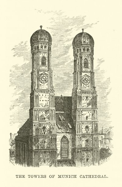 Tårnene i Münchens katedral af English School