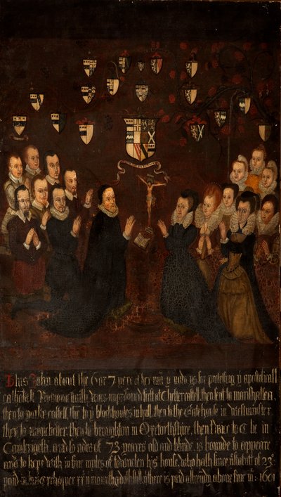 Towneley Family at Prayer, ca. 1800 af English School