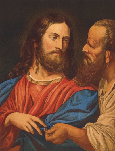 Hyldestpengene (farvelitografi) af English School