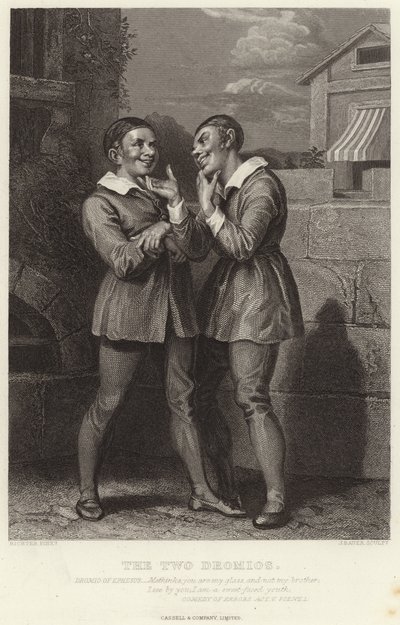 The Two Dromios, Comedy of Errors, Act V, Scene I af English School
