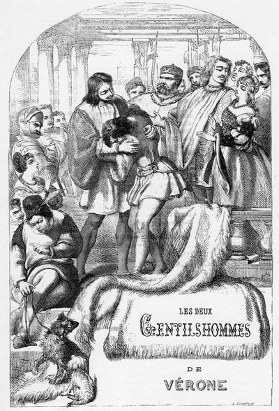 Die zwei Herren aus Verona - Illustration in „Gesammelte Werke von William Shakespeare“ 1866 - Die Illustrationen und die allgemeine Form dieser Ausgabe sind von Cassell