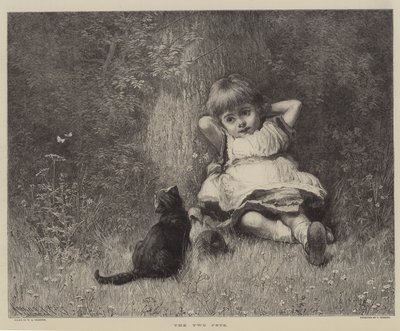 De to kæledyr (gravering) af English School