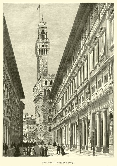 Uffizi-galleriet, 1865 af English School