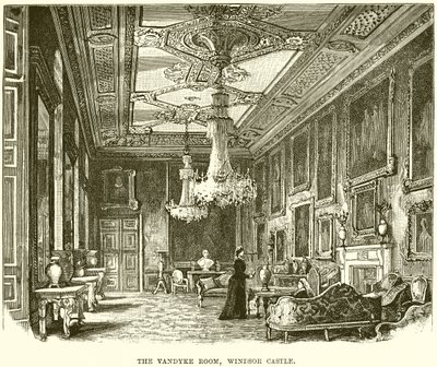 Vandyke Room, Windsor Castle af English School
