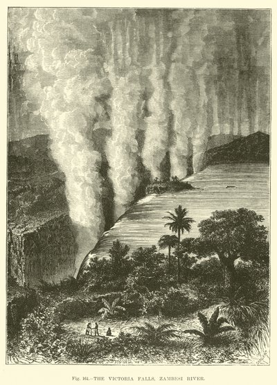 Die Victoriafälle, Sambesi-Fluss von English School