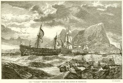 Sejren blev trukket ind i Gibraltar efter slaget ved Trafalgar af English School