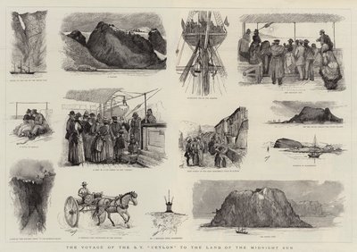 Die Reise der SY "Ceylon" ins Land der Mitternachtssonne (Gravur) von English School