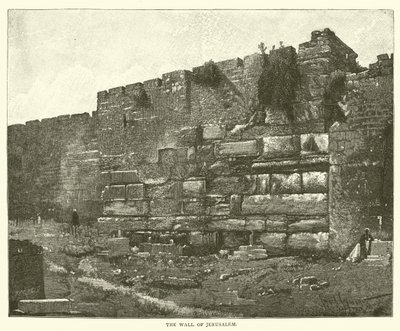 Muren i Jerusalem (gravering) af English School