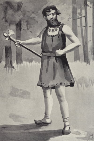 The Warrior Chief (litho) af English School