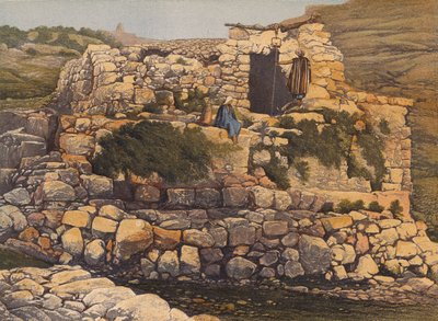 En-Rogel-brønden, Jerusalem (farvelitografi) af English School