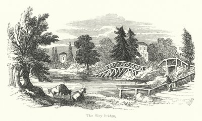 The Wey Bridge (gravering) af English School