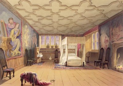 Det hvide rum, Cotehele-huset, ca. 1830-40 af English School
